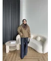 Wilma Kürk Detaylı Mont - Zeytin Yeşil