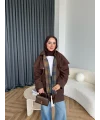Winter Premium Lüx Trençkot - Acı Kahve