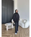 Yıkamalı Eşofman Takım - Siyah