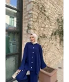 Zeyn Düğmeli Triko Takım - Lacivert