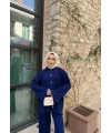 Zeyn Düğmeli Triko Takım - Lacivert
