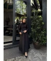Zeynep Büzgü Detaylı Elbise - Siyah