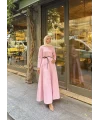 Zühre Puf Elbise - Pembe