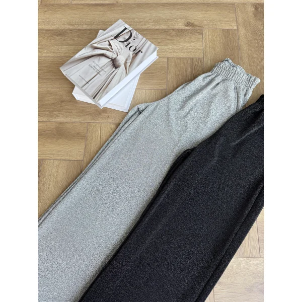 Simli Pantolon - Gri