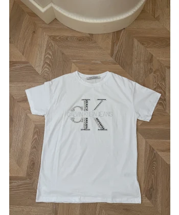 Muadil C Taş Detaylı İçlik - Beyaz