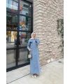 Melsa Kot Elbise - Açık Mavi