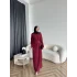 Sılan Yan Detaylı Elbise - Bordo