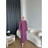 Qu - Carmen Kareli Etekli Takım - Bordo