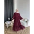 Hen - Luzy Şifon Elbise - Bordo