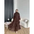 Hen - Luzy Şifon Elbise - Kahve