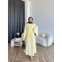 Qu - Yarasa Kol Brode Etekli Takım - Sarı