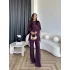 Fuş - Luxe Omuzu Püskül İpli Takım - Bordo