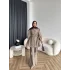 Fuş - Lisor Kol Taş Detay Takım - Vizon