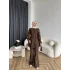 Fuş - Lisor Kol Taş Detay Takım - Kahve