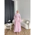 Fuş - Navyl Modal Elbise - Pembe