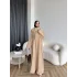 Bel - Zyra Omuz Şallı Yırtmaçlı Takım - Camel
