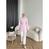 Hen - Choco Piliseli Gömlek - Pembe