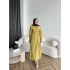 Tb - Havan Çapraz Elbise - Yağ Yeşil