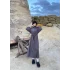 Cesla Fitilli Triko Elbise - Gri