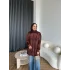Faramis Baklava Tüylü Kazak - Acı Kahve