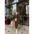 Fermuar Detaylı Triko Elbise - Acı Kahve