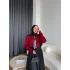 Fiyonklu Kazak - Bordo