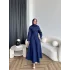 Fuş - Birit Bağlamalı Dantel Elbise - Lacivert