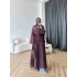 Fuş - Esra Taşlı Şal Hediye Abaya - Mürdüm