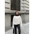 Gold Düğmeli Peluş Hırka - Bej