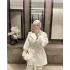 Goldie Peluş Mont - Beyaz