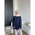 Gülsy Kol Detay Simli Triko Kazak - Lacivert