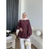 Hen - Mercan Pileli Gömlek - Bordo