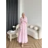 Hen - Senas Şerit Detay Elbise - Pembe