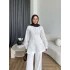 Hen - Sergan V Yaka Fermuarlı Gömlek - Beyaz