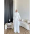 Hew - Lumira Abaya Pantolonlu Takım - Ekru