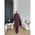 Hot - Nesly Omuz Pelerin Detay Takım - Bordo