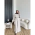 Hot - Saren Çizgili Takım - Bej