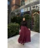 Kırışık Etek - Bordo