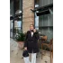 Kurdele Detaylı Kot Ceket - Siyah