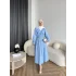 Milsa Lastikli Elbise - Mavi
