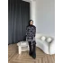 Miya Desenli Kazak - Siyah