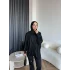 Mury Büzgü Detaylı Triko Kazak - Siyah