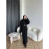 Nurs Örgü Detaylı Elbise - Siyah