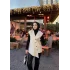 Önü Çapraz Düğmeli Yelek - Bej
