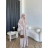 Pln - Arabic Şallı Abaya - Pudra