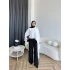 Pln - Bella Organik Keten Bluz - Beyaz