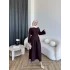 Pln - Maim Keten Pantolonlu Takım - Bordo