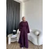 Pln - Pirlan Yırtmaçlı Oysh Takım - Mürdüm