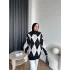 Pls-Baklava Desen Triko Kazak - Siyah