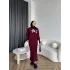 Pls-Çiçek Detay Jile Elbise - Bordo